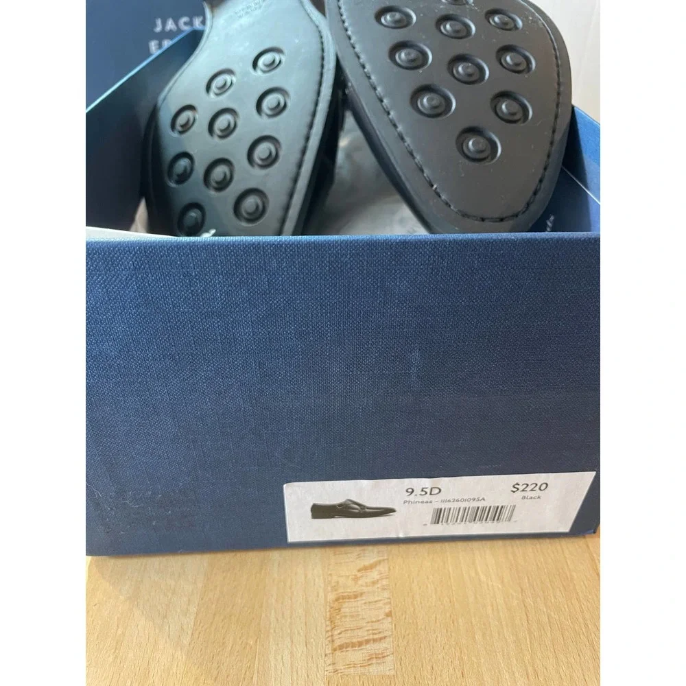 Jack Erwin "Phineas" Black Leather Cap-Toe Monk Strap   NIB - Picture 5 of 7